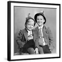 Two Brothers Pose for a Formal Portrait, Ca. 1949-null-Framed Photographic Print