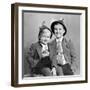 Two Brothers Pose for a Formal Portrait, Ca. 1949-null-Framed Photographic Print