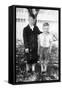 Two Brothers Pose in the Backyard, Ca. 1930-null-Framed Stretched Canvas