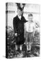 Two Brothers Pose in the Backyard, Ca. 1930-null-Stretched Canvas