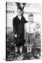 Two Brothers Pose in the Backyard, Ca. 1930-null-Stretched Canvas