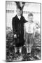 Two Brothers Pose in the Backyard, Ca. 1930-null-Mounted Photographic Print