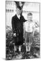 Two Brothers Pose in the Backyard, Ca. 1930-null-Mounted Photographic Print
