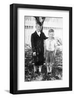 Two Brothers Pose in the Backyard, Ca. 1930-null-Framed Photographic Print