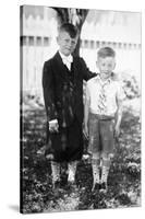 Two Brothers Pose in the Backyard, Ca. 1930-null-Stretched Canvas