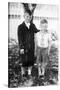 Two Brothers Pose in the Backyard, Ca. 1930-null-Stretched Canvas