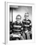 Two Brothers Pose with a Book on their Living Room Couch, Ca. 1953-null-Framed Photographic Print