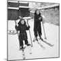 Two Brothers Stand on their Skis in the Snow, Ca. 1950-null-Mounted Premium Photographic Print