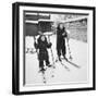 Two Brothers Stand on their Skis in the Snow, Ca. 1950-null-Framed Photographic Print