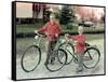 Two Brothers Stand with their New Bikes in Wisconsin, Ca. 1953-null-Framed Stretched Canvas