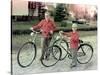 Two Brothers Stand with their New Bikes in Wisconsin, Ca. 1953-null-Stretched Canvas