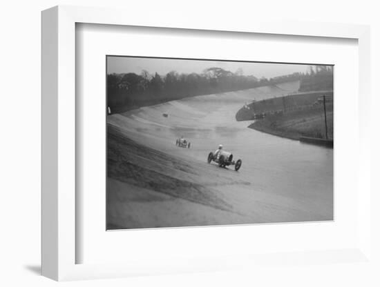 Two Bugattis racing at a BARC meeting, Brooklands, Surrey, 1931-Bill Brunell-Framed Photographic Print
