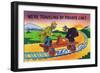 Two Bums Traveling by a Handcar-Lantern Press-Framed Art Print