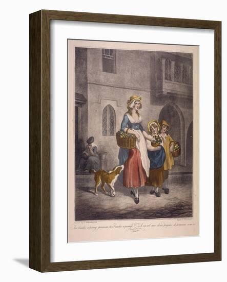 Two Bunches a Penny Primroses, Two Bunches a Penny, Cries of London, C1870-Francis Wheatley-Framed Giclee Print