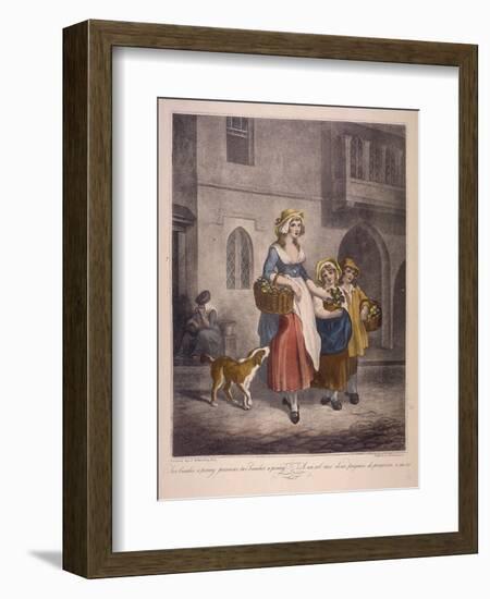 Two Bunches a Penny Primroses, Two Bunches a Penny, Cries of London, C1870-Francis Wheatley-Framed Giclee Print