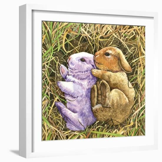 Two Bunnies-Wendy Edelson-Framed Giclee Print