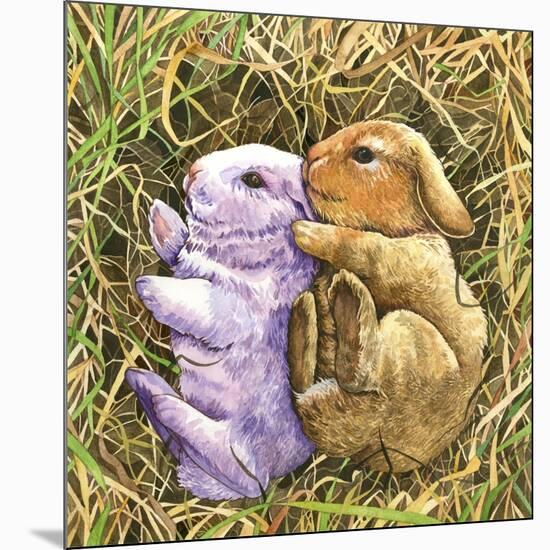 Two Bunnies-Wendy Edelson-Mounted Giclee Print