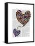 Two Butterfly Hearts-Fab Funky-Framed Stretched Canvas