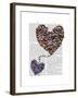 Two Butterfly Hearts-Fab Funky-Framed Art Print