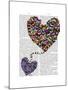 Two Butterfly Hearts-Fab Funky-Mounted Art Print