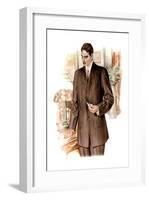 Two-Button Sack, Checking the Mail-null-Framed Art Print