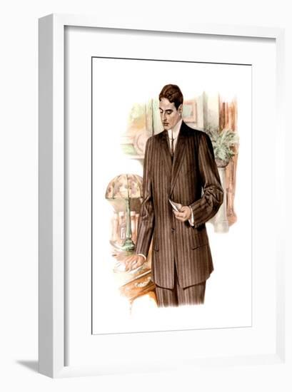 Two-Button Sack, Checking the Mail-null-Framed Art Print