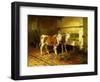 Two Calves in a Barn-Walter Hunt-Framed Premium Giclee Print