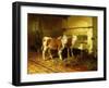 Two Calves in a Barn-Walter Hunt-Framed Giclee Print