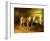 Two Calves in a Barn-Walter Hunt-Framed Giclee Print