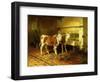 Two Calves in a Barn-Walter Hunt-Framed Giclee Print