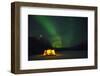 Two Campers Drinking a Bottle of Wine in a Tent under the Northern Lights-Jami Tarris-Framed Premium Photographic Print