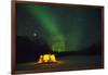 Two Campers Drinking a Bottle of Wine in a Tent under the Northern Lights-Jami Tarris-Framed Photographic Print