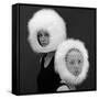 Two Capsule Line Feathered Helmets, 1960s-John French-Framed Stretched Canvas