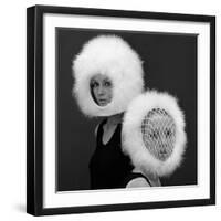 Two Capsule Line Feathered Helmets, 1960s-John French-Framed Giclee Print