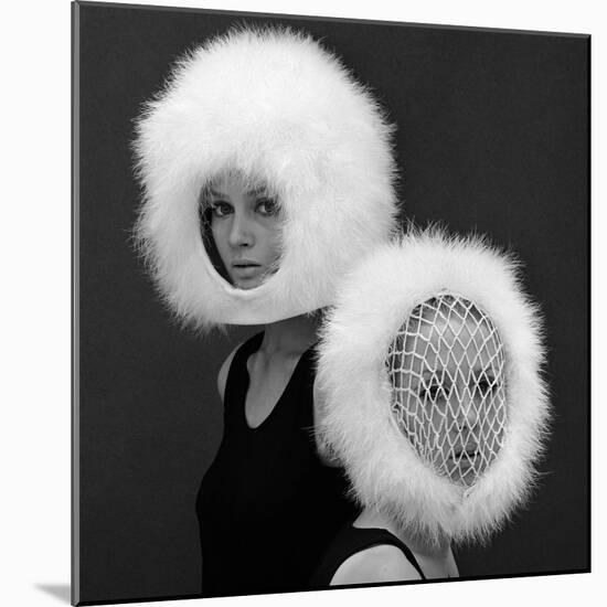 Two Capsule Line Feathered Helmets, 1960s-John French-Mounted Giclee Print