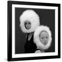 Two Capsule Line Feathered Helmets, 1960s-John French-Framed Giclee Print