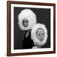 Two Capsule Line Feathered Helmets, 1960s-John French-Framed Giclee Print