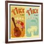 Two Cards For Tiki Bars-elfivetrov-Framed Art Print