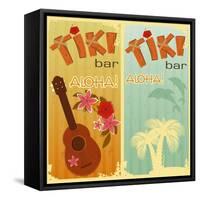 Two Cards For Tiki Bars-elfivetrov-Framed Stretched Canvas