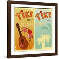 Two Cards For Tiki Bars-elfivetrov-Framed Art Print