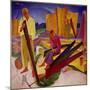 Two Carpenters, 1927-Alexander Bogomasov-Mounted Giclee Print