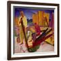 Two Carpenters, 1927-Alexander Bogomasov-Framed Giclee Print