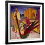 Two Carpenters, 1927-Alexander Bogomasov-Framed Giclee Print