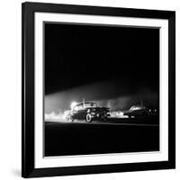 Two Cars in Drag Race-Hank Walker-Framed Photographic Print