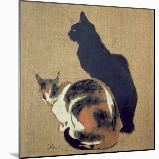 Two Cats, 1894-Théophile Alexandre Steinlen-Mounted Giclee Print