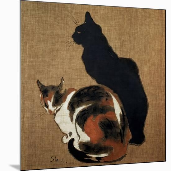Two Cats, 1894-Theophile Alexandre Steinlen-Mounted Giclee Print