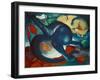 Two Cats, Blue and Yellow-Franz Marc-Framed Giclee Print