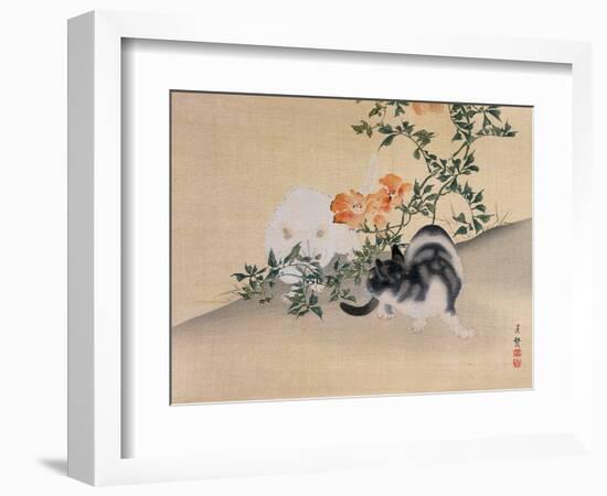 Two Cats, Illustration from 'The Kokka' Magazine, 1898-99-Japanese School-Framed Giclee Print