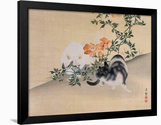 Two Cats, Illustration from 'The Kokka' Magazine, 1898-99-Japanese School-Framed Giclee Print