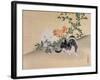 Two Cats, Illustration from 'The Kokka' Magazine, 1898-99-Japanese School-Framed Giclee Print